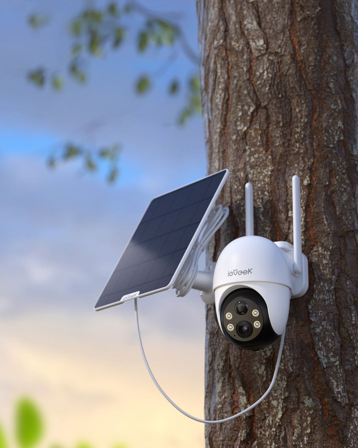 Caméra 4G 3MP avec enregistrement 24/7 et suivi automatique