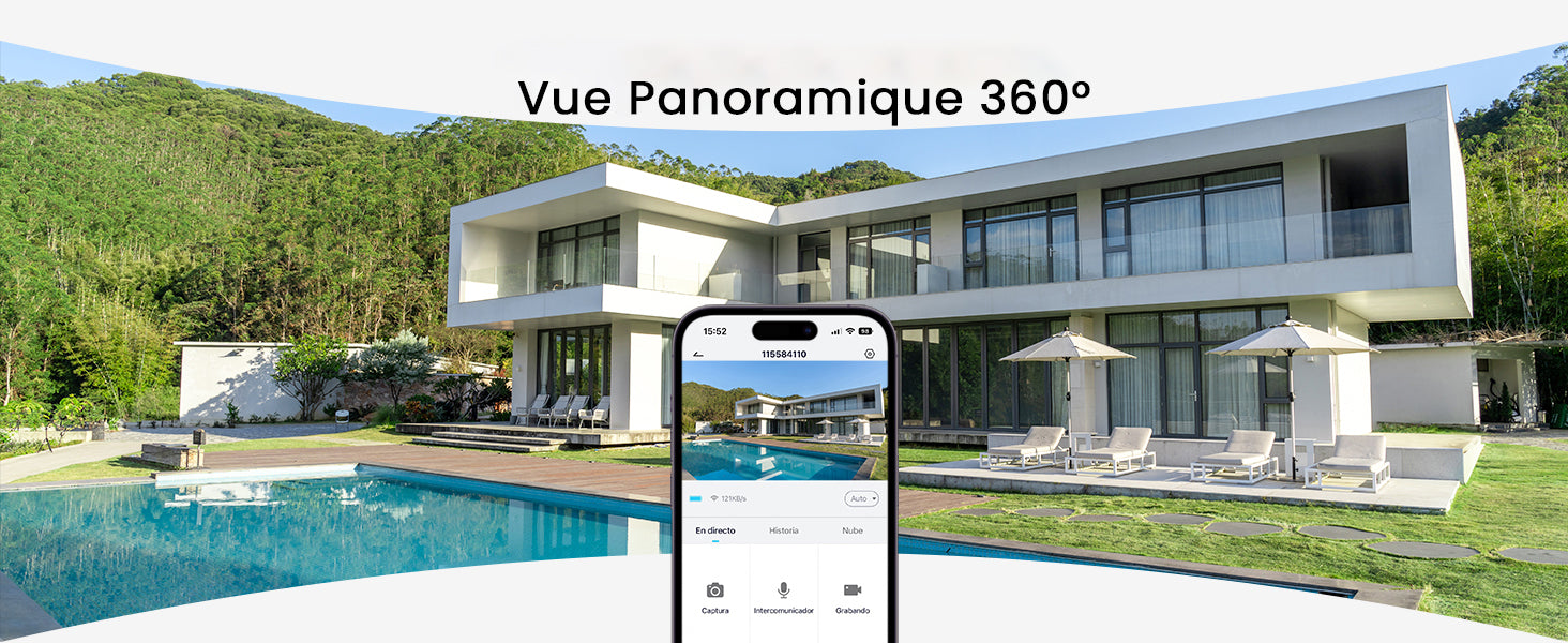 Zoom numérique sur les détails d’une caméra de surveillance 4K